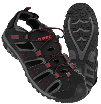 SANDAŁY MĘSKIE HI-TEC TIORE BUTY SPORTOWE TREKKINGOWE ZAPINANIE NA RZEP 46