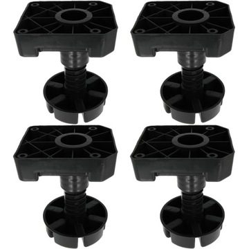 4x NOGA MEBLOWA CZARNA REGULOWANA MULTI LEG 85-125
