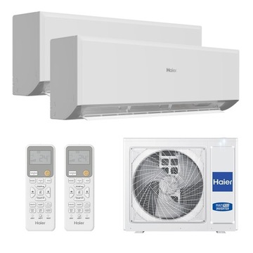 Klimatyzacja HAIER Multisplit 2x Revive Plus 3D Wydajny Wifi 50m2 dom 5kW