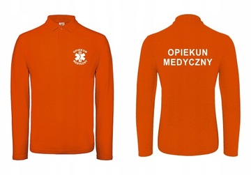 Polo Long OPIEKUN ESKULAP pomarańcz 3XL