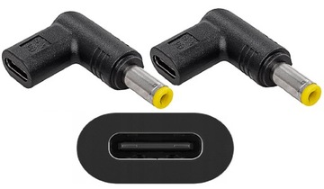 2X PRZEJŚCIÓWKA Z USB-C GNIAZDO 5.5X2.5MM ADAPTER ASUS MSI LENOVO TOSHIBA
