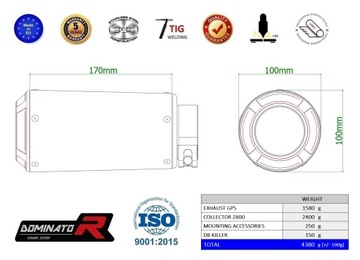 Z800 2013 - 2016 Глушитель выхлопной системы GPS DOMINATOR