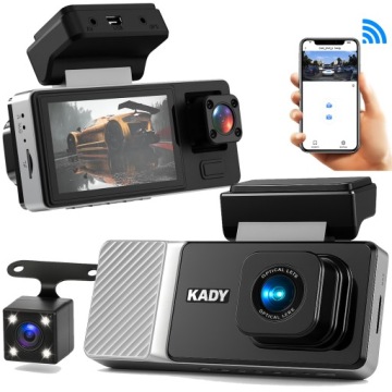 Kamera Automobilová Wifi Aplikace Kady Full Hd 3 Kmaery Pro Taxi/uber/bolt