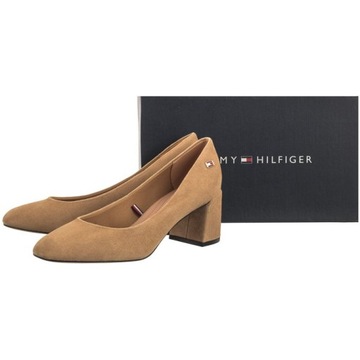 Buty Czółenka Zamszowe Damskie Tommy Hilfiger Suede Khaki