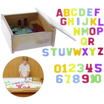 MASTERKIDZ Прозорі Цифри і Літери 38 шт. Монтессорі