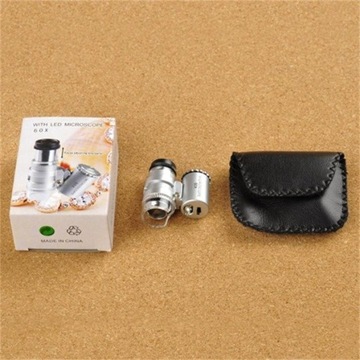 Ювелирная лупа, микроскоп 45x - светодиодное освещение