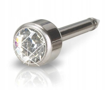 KOLCZYK DO PRZEKŁUWANIA USZU BEZEL CRYSTAL 5mm NT