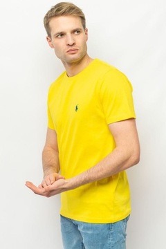 koszulka meska polo ralph lauren bawelniana tshirt meski żółty PREMIUM