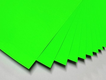 Papier samoprzylepny zielony fluo neon 50ark A4
