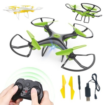 DRON dla dzieci zdalnie sterowany LED quadokopter