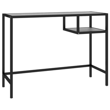 Biurko komputerowe, czarny marmur 100x36x74 cm, ha