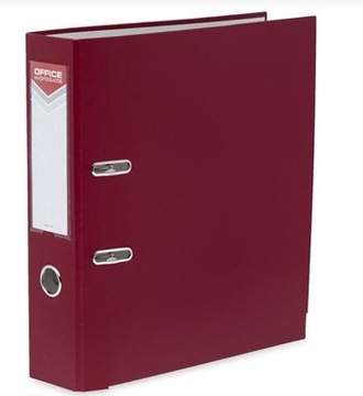 Segregator biurowy A4 75mm OFFICE Bordowy