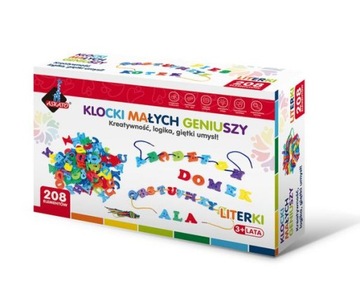 Klocki małych geniuszy. Literki 208 el.