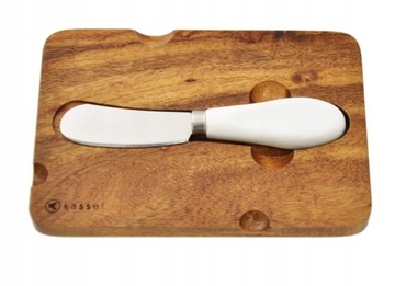 МАСЛЕНКА С ЛЕЗВИЕМ ДЕРЕВЯННЫЙ ФАРФОР БЕЛАЯ СТАЛЬ.