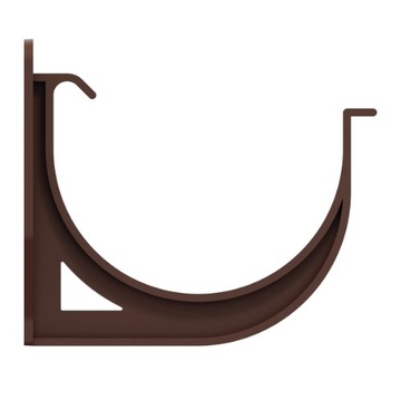 Крючок-держатель желоба, КОНЕЦ желоба, 125 мм, ВЫСОКОЕ КАЧЕСТВО, коричневый