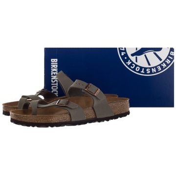 Obuwie Klapki Damskie Birkenstock Mayari Nubuck Stone 71071 Szare