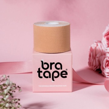 Ленты BRA TAPE для приклеивания и формирования груди, ширина 5см, тесьма телесного цвета