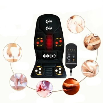 НАГРЕВАТЕЛЬНЫЙ МАССАЖНЫЙ КОВРИК ДЛЯ АВТОКРЕСЛА ДЛЯ МАССАЖА СПИНЫ, ПОДОГРЕВ 230/12В