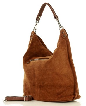 Torebka skórzana ponadczasowy design worek na ramię XL hobo leather bag