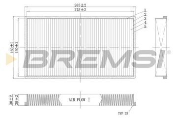 BREMSI FC0488C FILTR VENTILACE PROSTORU SPOLUJEZDCE