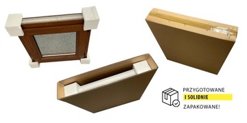 ОКНА ПВХ 1165х1135 R+RU SYMETR ВНЕШНИЙ ЦВЕТ. ЗЛОТЫЙ. ДУБ