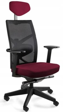 FOTEL TUNE burgund 130 ERGONOMICZNY BIURO