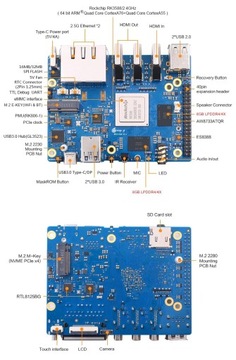 Orange Pi 5 Plus 16 ГБ + EMMC 256 ГБ + Wi-Fi6+BT5.2 + чехол + блок питания 5V4A