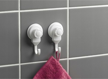 ВЕШАЛКИ КРЮЧКИ ДЛЯ ВАННОЙ ПОЛОТЕНЦА САМОКЛЕЯЩИЕСЯ ПРИСОСКИ 2 ШТ.