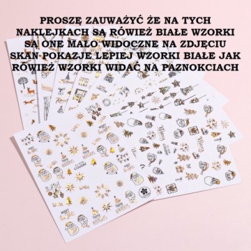 Рождественский Санта Клаус 3D наклейки для ногтей E111