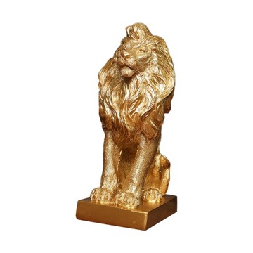 Rzeźba lwa Kolekcjonerska żywica Statua lwa Ozdoba Lion Art Seat