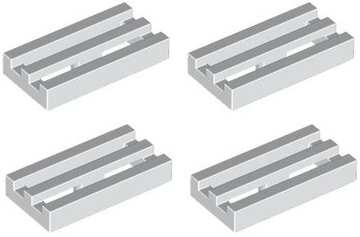 4You LEGO - 2412 PŁYTKA GRILL 1X2 BIAŁY (4szt)