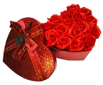 Ароматизированное мыло HEART RED ROSE в ПОДАРОК ​​НА ДЕНЬ СВЯТОГО ВАЛЕНТИНА в коробочке «ЖЕНСКИЙ ДЕНЬ»