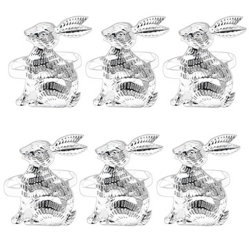 Water-proof 6Pcs Useful Delicate Design Napkin Holders Metal Easter Napkin