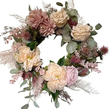 WIANEK WIENIEC NA DRZWI ŚCIANĘ STROIK DEKORACJA SZTUCZNA WIOSENNA