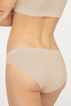 Wygodne Majtki Damskie Figi GATTA Bikini Queenie bezszwowe 3-PAK beżowy XL