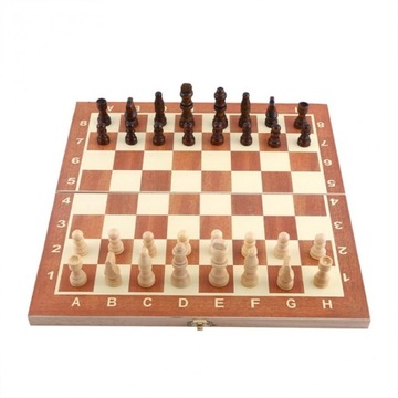 SZACHY DREWNIANE DUŻE WARCABY 34x34cm ZESTAW 3W1 0267