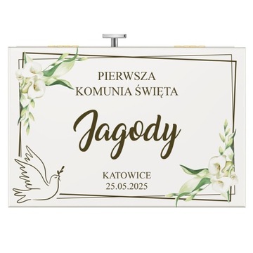 Шкатулка Музыкальная Шкатулка Сувенир ко Святому Причастию Подарок на первое причастие девочки