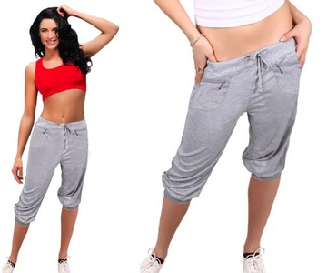 SPODNIE RYBACZKI alladynki DUŻE 3623 szare 3XL