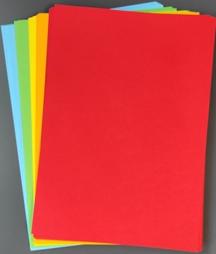 Цветная копировальная бумага А4 микс 50 шт 80г 5 цветов.
