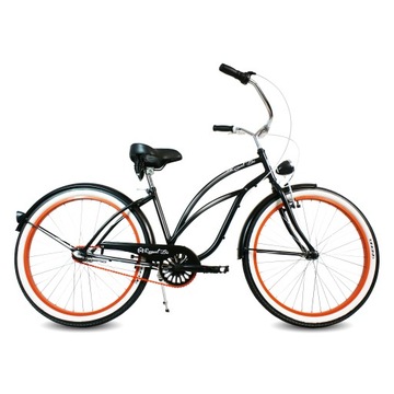 Rower Beach Cruiser damski 26 damka PUMPKIN ROYALBI 3 biegi shimano retro