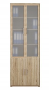Regał zamykany witryny drzwi dąb sonoma 79 cm BRENT