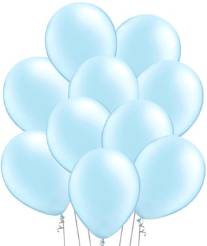 BALONY PASTELOWE BŁĘKITNE 30CM URODZINY ROCZEK WESELE-10 SZTUK-SB-7437