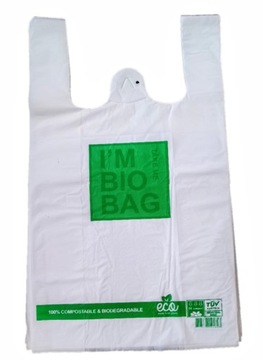 Torby Reklamówki BIO Kompost 50szt. 25x45 cert.EKO