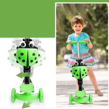 Трёхколесный детский балансировочный самокат, регулируемый, с корзиной.