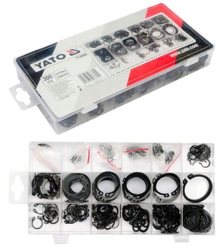 НАБОР НАРУЖНЫХ КОЛЬЦ YATO 300 ШТ. ПЛАСТИКОВАЯ КОРОБКА YT-06880