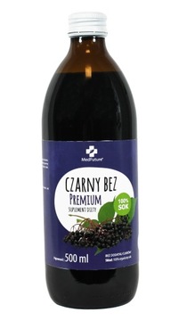 Sok z czarnego bzu 100% naturalny Bez cukrów 500ml