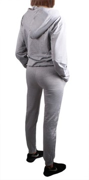 ЖЕНСКИЙ СПОРТИВНЫЙ БРЮКИ + СВИТШОТ, капюшон 251, серый L/XL