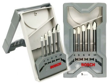 BOSCH ZESTAW 5 WIERTEŁ DO CERAMIKI i PŁYTEK CYL-9