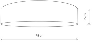 NOWODVORSKI LAMPA 8960 TURDA SZARY PLAFON OKRĄGŁY