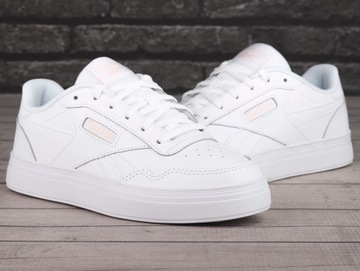 Buty sneakersy damskie Reebok COURT ADVANCE BOLD WHITE SKÓRA